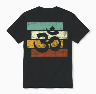 Meditation Retro Unisex T-Shirt - Black