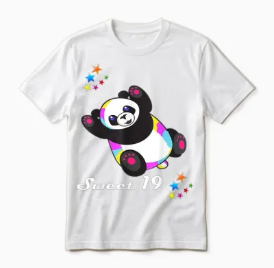 Geschenk Zum 19. Geburtstag Für Frauen Und Mädchen, Lustiger Süßer Panda Unisex T-Shirt - White