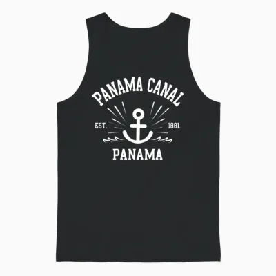 Panama Canal - Est 1881 Fun Gift Unisex Tank Top - Black