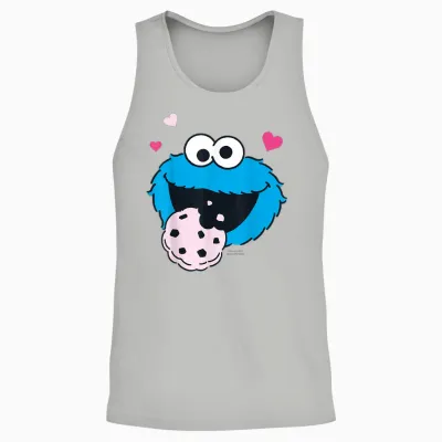 Sesame Street - Cookie Monster Unisex Tank Top - Ash