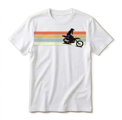 Motocross Retro Unisex T-Shirt - White