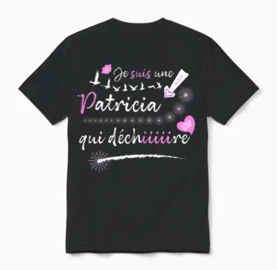 Patricia Gift Tee Shirt Birthday Patricia That Rips T-Shirt, Black, Female X-Small Unisex T-Shirt - Black