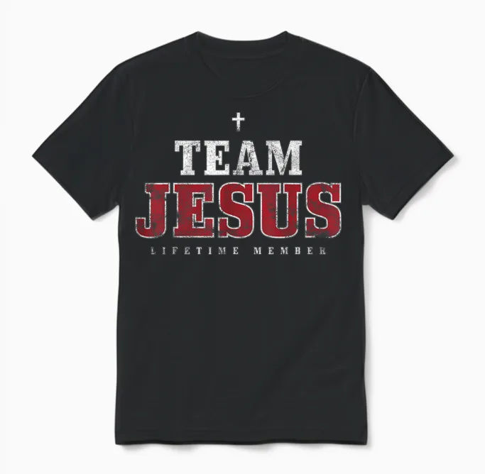 Faith-Design Für Christinnen Und Christen Von Team Jesus Life Time Unisex T-Shirt in Black