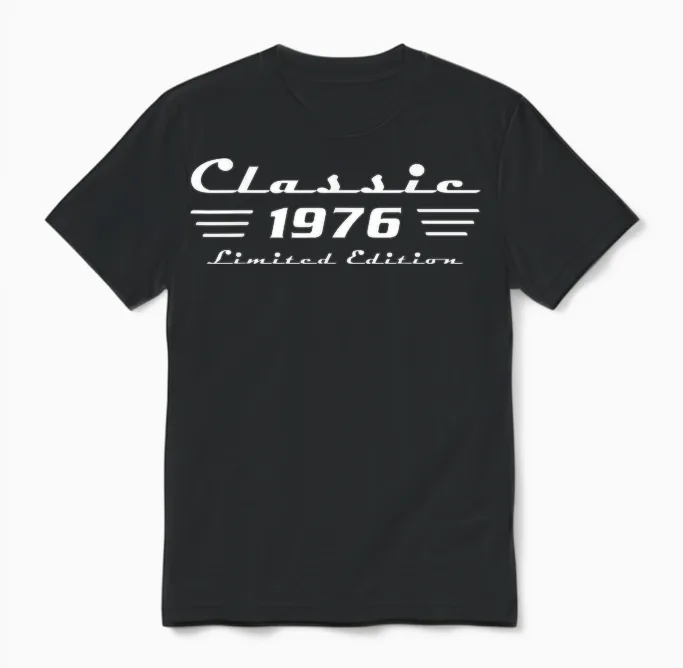 1976 Birthday Man 50th Decoration Funny 50s 50th Birthday Unisex T-Shirt in Black