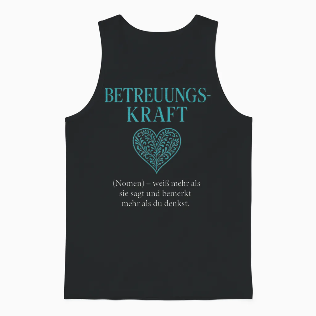 T-Shirt with German Text Unisex Tank Top in Black