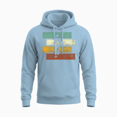 Rugby Retro Unisex Hoodie - Light Blue