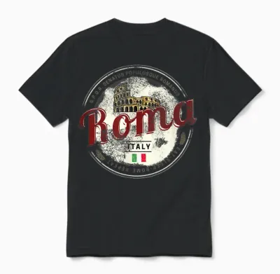 Rom Italien Kolosseum Vintage Souvenir Unisex T-Shirt - Black