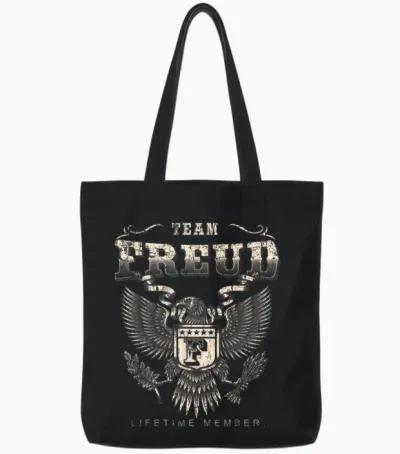 Membre à Vie De L'équipe Freud - Freud Name Tote Bags - Black