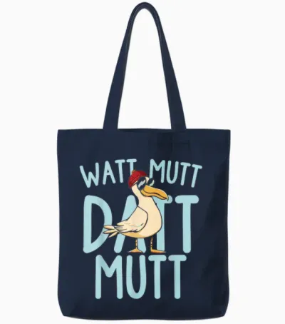 Lustige Möwe Mit Sonnebrille Norddeutsche Sprüche Tote Bags - Navy