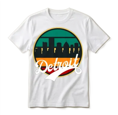 Retro Detroit Unisex T-Shirt - White