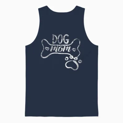 Dog Mom Funny Dog Unisex Tank Top - Navy