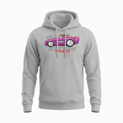 Racing Purple Unisex Hoodie - Ash