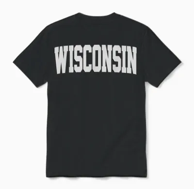 Vintage Wisconsin Mens Wisconsin Womens Red Retro Wisconsin Unisex T-Shirt - Black