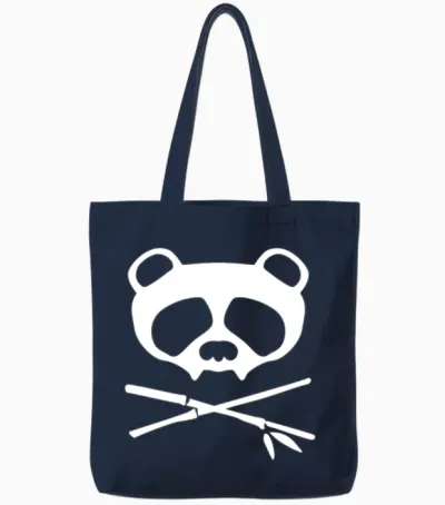 Panda Vampire Skull Tote Bags - Navy