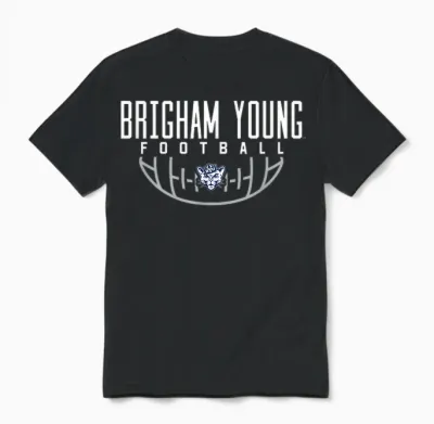 Byu Cougars Football Arch Unisex T-Shirt - Black