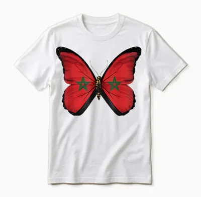 Maroc Roots Flah Marocaine Unisex T-Shirt - White