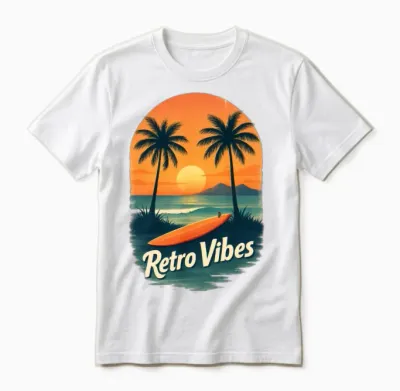 Retro Vibes Unisex T-Shirt - White