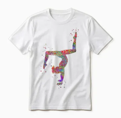 Gymnastics Girl Unisex T-Shirt - White