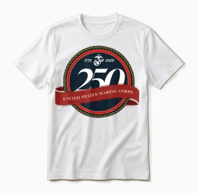 United States Marine Corps 250th Birthday Seal Unisex T-Shirt - White
