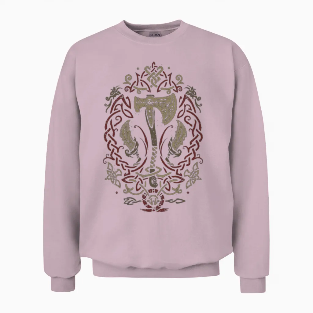 God of War Leviathan Christian & Faith Gift Unisex Sweatshirt in Light Pink