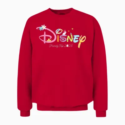 Disney Easter Spring Family Trip 2026 Matching Logo Vacation Unisex Sweatshirt - Red