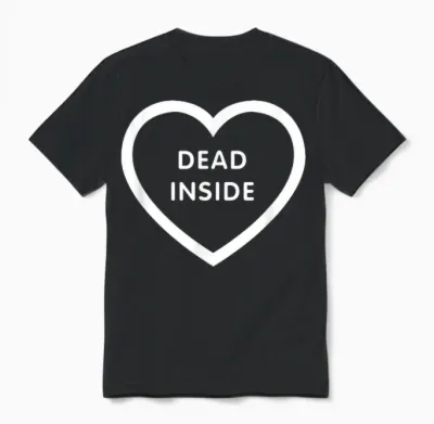 Dead Inside Goth, Darkwave, Heart, Gothic, T-Shirt, Black, S Unisex T-Shirt - Black