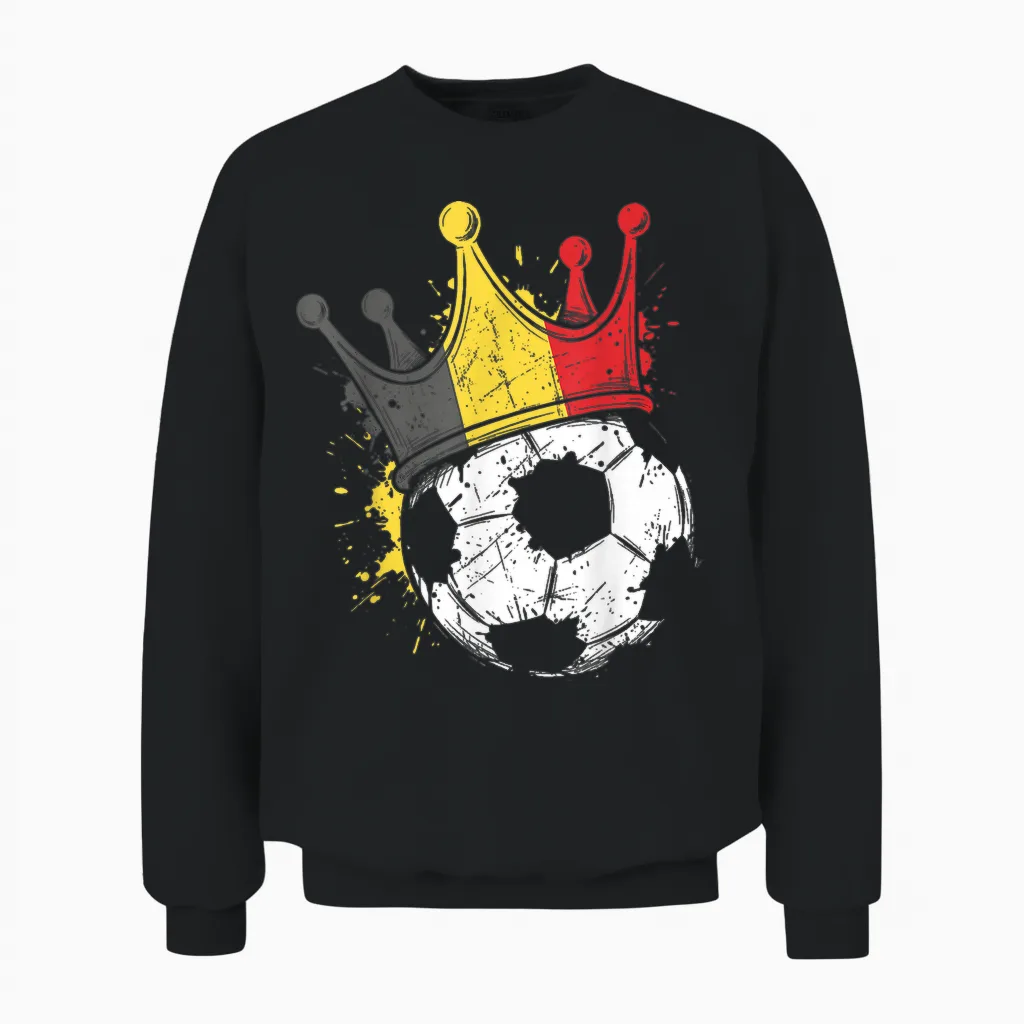 Drapeau Belge Fantaisie Belgique Unisex Sweatshirt in Black