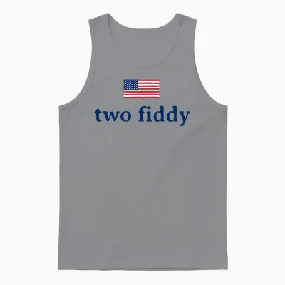 Two Fiddy 2 Fiddy 250th Anniversary 4th of July Patriotic Unisex Tank Top - Sport Grey