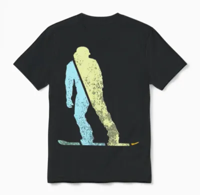Snowboarding Retro Unisex T-Shirt - Black