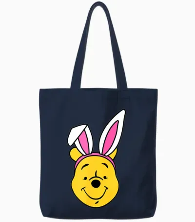 Amazon Essentials Disney Winnie the Pooh Spring Easter Bunny Ears Tote Bags - Navy