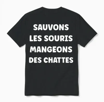 Humor Save Mice Eat Pussies Unisex T-Shirt - Black