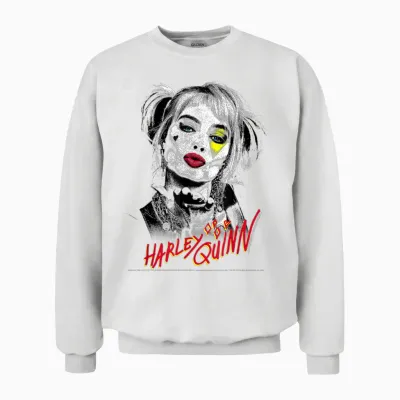 Birds of Prey Harley Quinn Kiss Unisex Sweatshirt - White