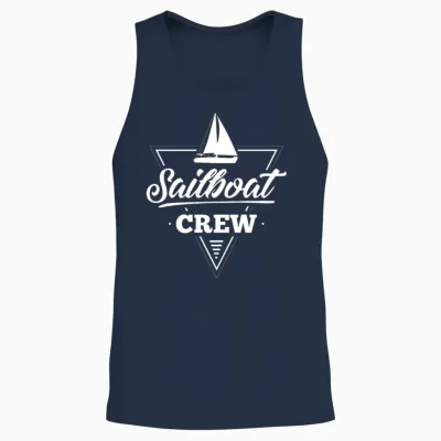 Sailing | Sailboat Crew | Sail Gift Unisex Tank Top - Navy