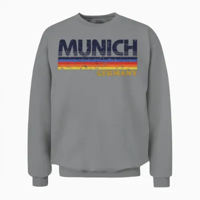 Munich Germany Retro Style Unisex Sweatshirt - Sport Grey