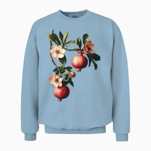 Pomegranate Unisex Sweatshirt in Light Blue