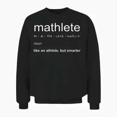 Mathlete Definition Nerd Geek Mathematik Geschenke Lustige Mathematik Unisex Sweatshirt - Black