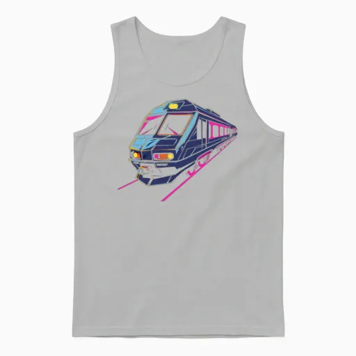 Train Retro Unisex Tank Top - Ash