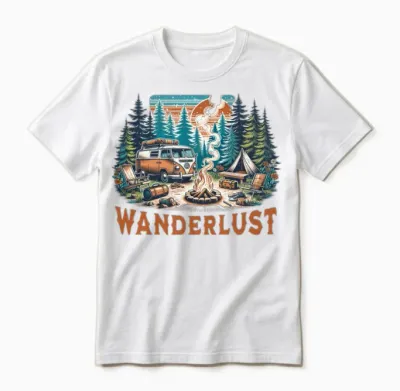 'wanderlust' Nature Adventure Gd Unisex T-Shirt - White