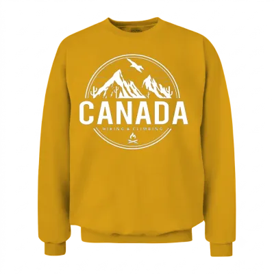 Canada Camping and Hiking Unisex Sweatshirt - Gold