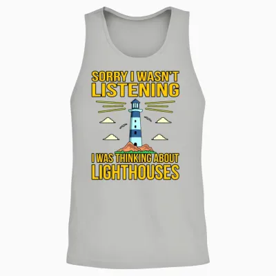 Funny Lighthouse Gift Unisex Tank Top - Ash