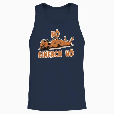 Nö Teckel Funny Cool Saying for Girls & Boys Dachshund T-Shirt, Black Unisex Tank Top - Navy
