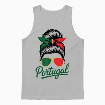 Portuguese Proud – Gift Women Portugal Flag Fun Unisex Tank Top - Ash