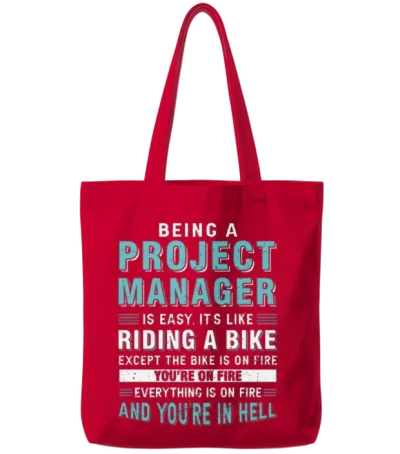Project Manager Gifts - Being a Project Manager Tote Bags - Red