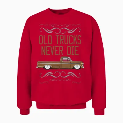 Keep on Truckin Sequoia Brown Unisex Sweatshirt - Red