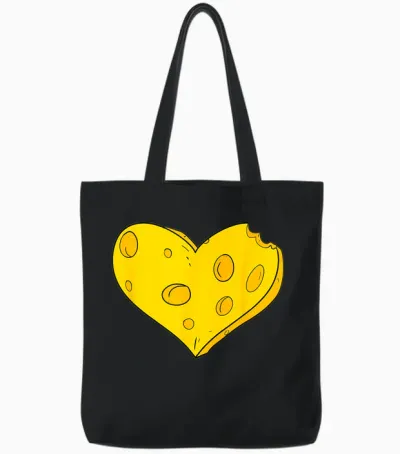 Herz Aus Käse Tote Bags - Black