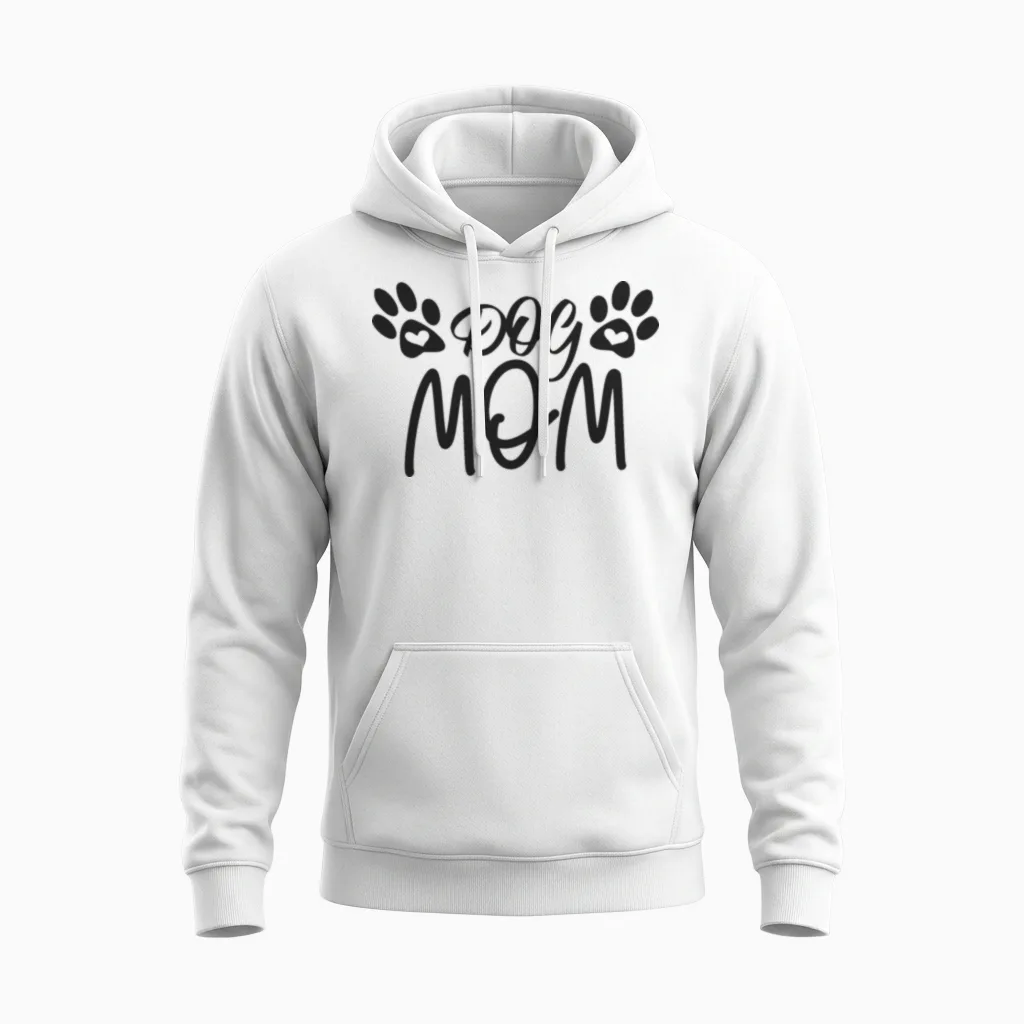 Dog Mom Dog Puppy - Lovers Unisex Hoodie in White