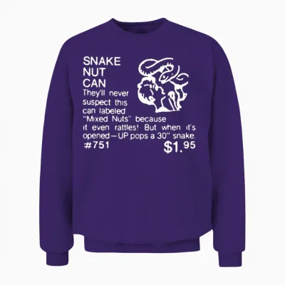 Snake Nut Can - W Unisex Sweatshirt - Purple