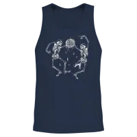 Joji Ballads 1 Merch Slow Dancing Skeletons Unisex Tank Top - Navy – 2