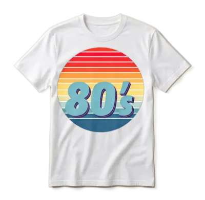 Retro 80s Unisex T-Shirt - White