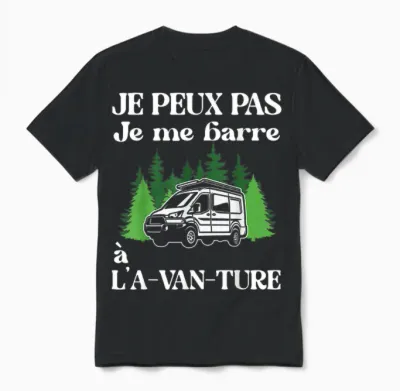 I Can Not I Bar to the A-Van-Ture Gift Van Fitted T-Shirt, Black Unisex T-Shirt - Black